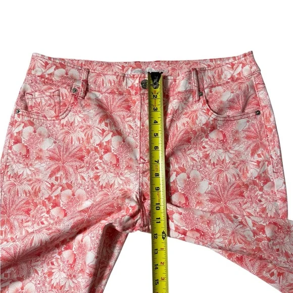 Tommy Bahama Boracay Beach High Rise Ankle Jeans Womens Sz 14 Floral Tropical - Picture 4 of 9